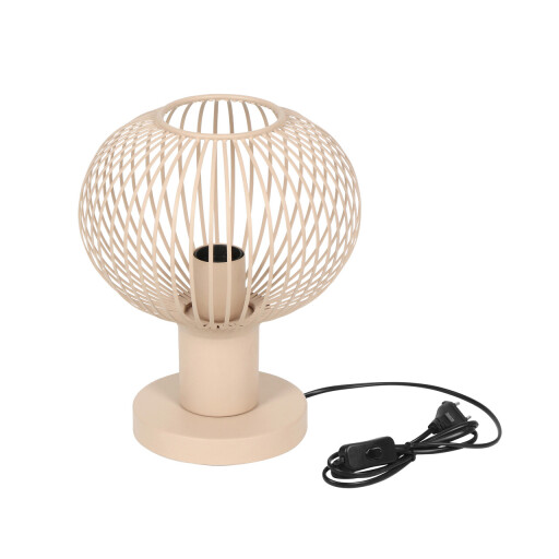 Lampa de masa Gila, TRIO, 23x28 cm, 10W, 1x E27, metal, bej/negru
