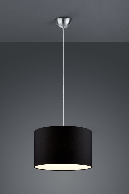 Lustra Hotel, TRIO, 40x150 cm, 60W, 1x E27, metal/textil, negru/argintiu