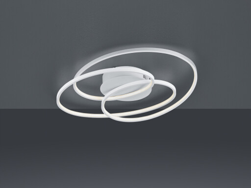 Plafoniera Gale, TRIO, 60x43x13.5 cm, 38.5W, 1x SMD, metal, alb mat