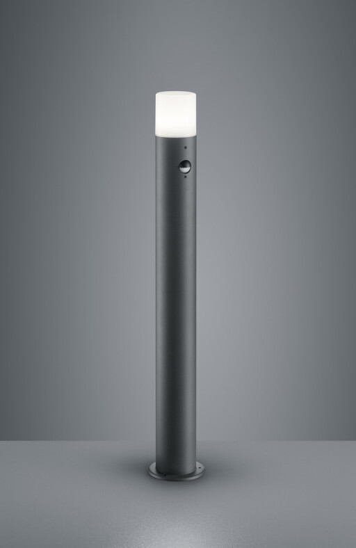 Lampadar de exterior cu senzor Hoosic, TRIO, 12x80 cm, 28W, 1x E27, aluminiu, antracit