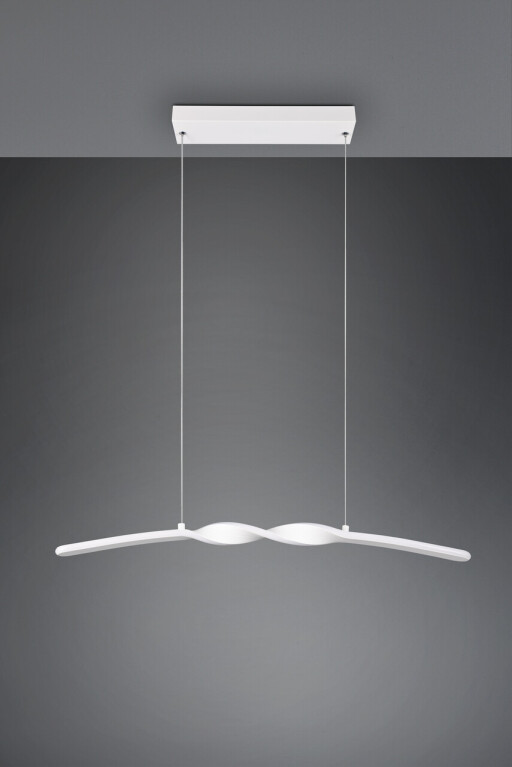 Lustra Ginko, RL, 79x9x150 cm, 18W, 1x SMD, metal, alb mat