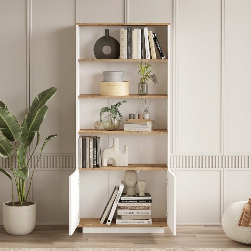 Set mobilier living, Hanah Home, Fr19-Aw, Pin Atlantic / Alb