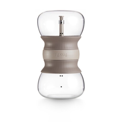 Ceainic maro deschis cu filtru din sticlă 500 ml – Lékué