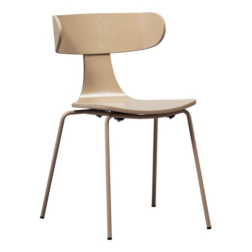 Scaun de dining în culoare naturală stivuibil cu aspect de lemn de frasin Form – WOOOD