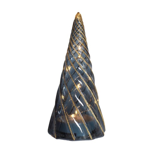 Decorațiune luminoasă neagră cu baterii ø 9,5 cm Vilma Tree – Sirius