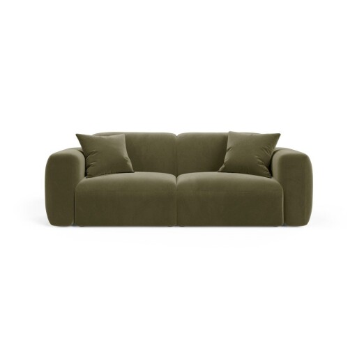 Canapea kaki cu tapițerie din catifea 220 cm Strino – Cosmopolitan Design