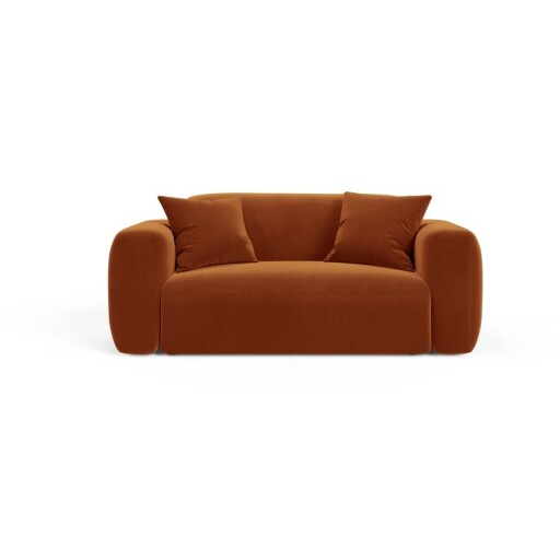 Canapea teracotă cu tapițerie din catifea 180 cm Strino – Cosmopolitan Design