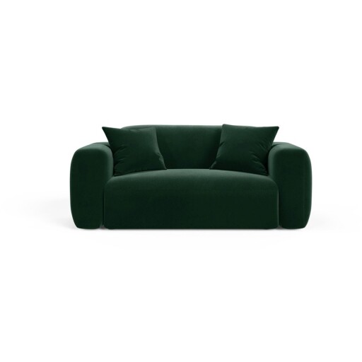 Canapea verde-închis cu tapițerie din catifea 180 cm Strino – Cosmopolitan Design