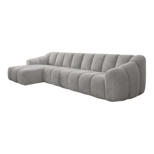 Colțar gri deschis (cu colț pe partea stângă/cu șezlong) Shell – Miuform