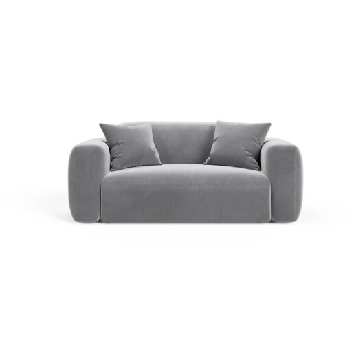 Canapea gri cu tapițerie din catifea 180 cm Strino – Cosmopolitan Design