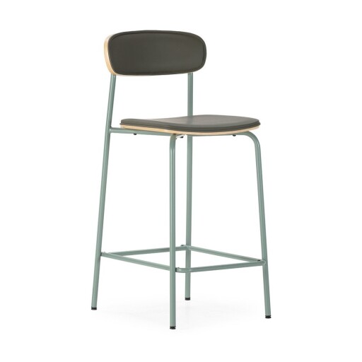Scaune de bar verde-închis 2 buc. tapițate (înălțime șezut 65,5 cm) Saula – Marckeric
