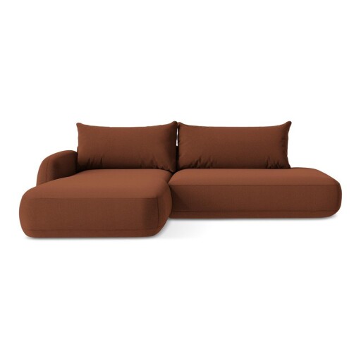 Colțar teracotă extensibil (cu colț pe partea stângă/cu șezlong) Hale – Makamii
