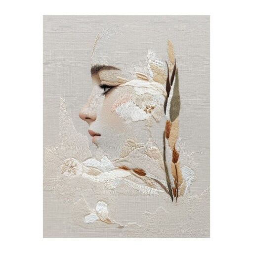 Tablou 60x80 cm Stitched Bloom – Styler
