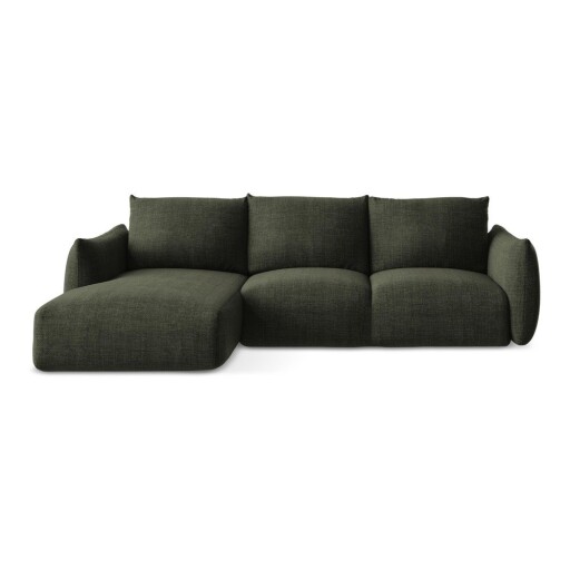 Colțar verde extensibil (cu colț pe partea stângă/cu șezlong) Leila – Makamii