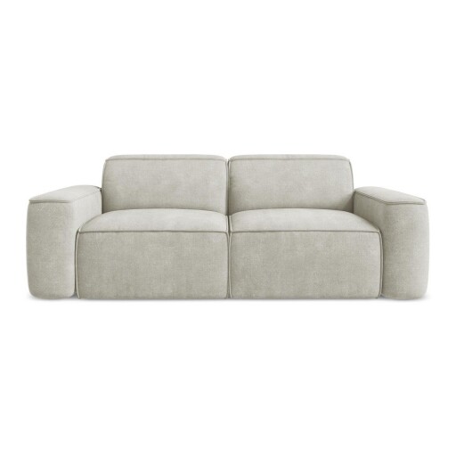 Canapea crem cu tapițerie din chenille 204 cm Omao – Makamii