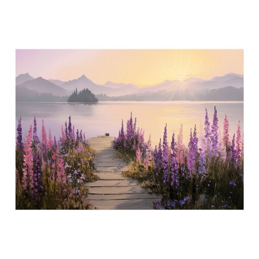 Tablou 113x85 cm Lupine Shore – Styler