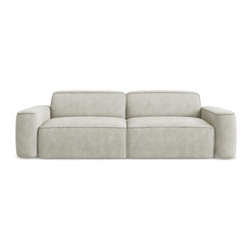 Canapea crem cu tapițerie din chenille 244 cm Omao – Makamii