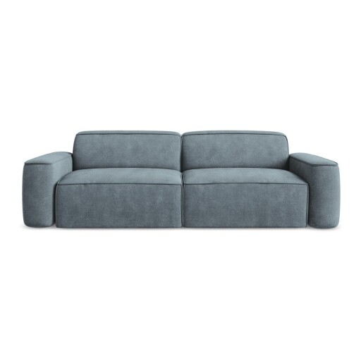 Canapea albastru prăfuit cu tapițerie din chenille 244 cm Omao – Makamii