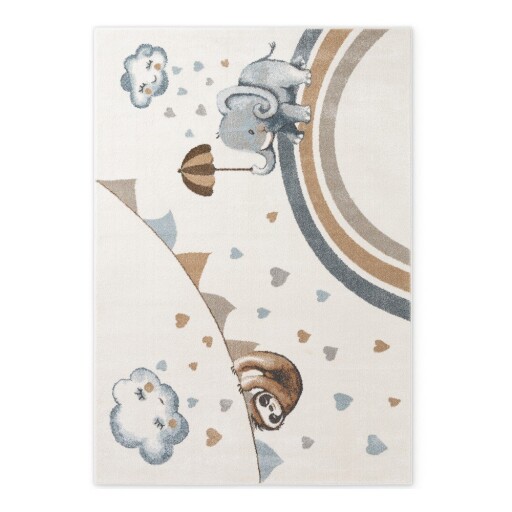 Covor pentru copii crem 120x170 cm Walk like an Elephant Rainy Party – Villeroy&Boch