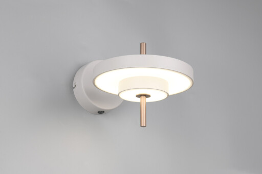 Aplica de perete Keaton, TRIO, 30x20x18.5 cm, 10W, 1x SMD, metal, gri/auriu