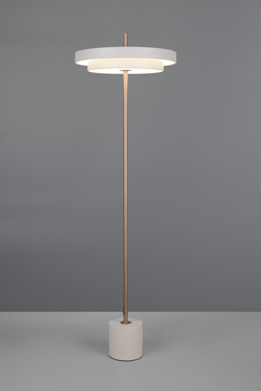 Lampadar Keaton, TRIO, 40x138 cm, 21W, 1x SMD, metal, gri/auriu