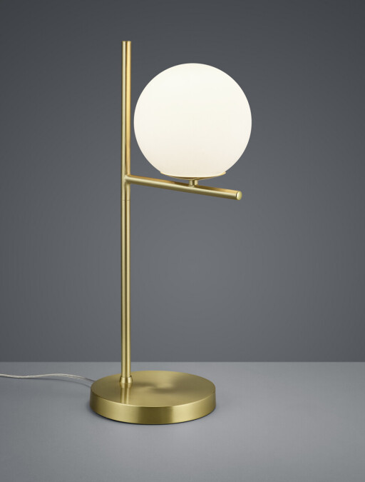 Lampa de masa Pure, TRIO, 18x52 cm, 28W, 1x E14, metal, bronz mat/alb