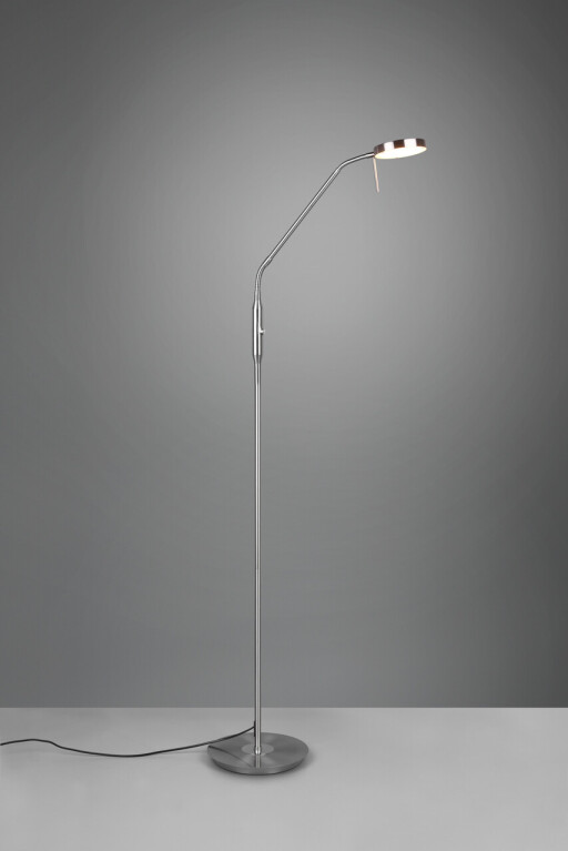 Lampadar Monza, TRIO, 25x50x145 cm, 12W, 1x SMD, metal, nichel mat
