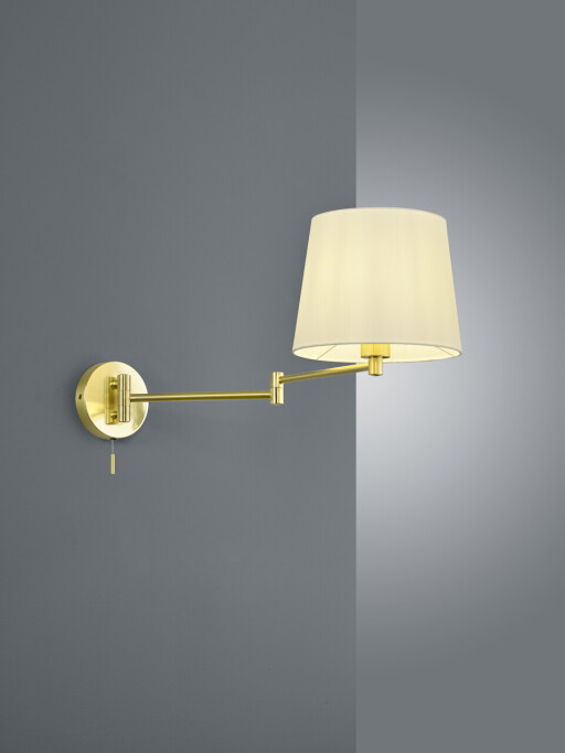 Lampa de perete Lyon, TRIO, 25.5x32.5 cm, 60W, 1x E27, metal, bronz mat/alb