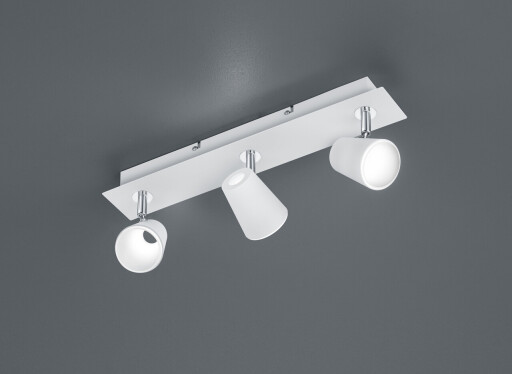 Plafoniera Narcos, TRIO, 45x7.5x16 cm, 6.5W, 3x SMD, metal, alb mat