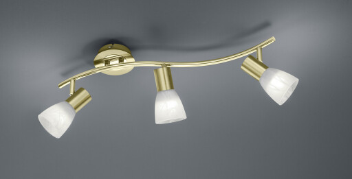 Plafoniera Levisto, TRIO, 55x10x19 cm, 4.9W, 3x E14, metal, bronz mat/alb