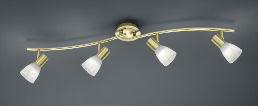 Plafoniera Levisto, TRIO, 88x11x19 cm, 4.9W, 4x E14, metal, bronz mat/alb