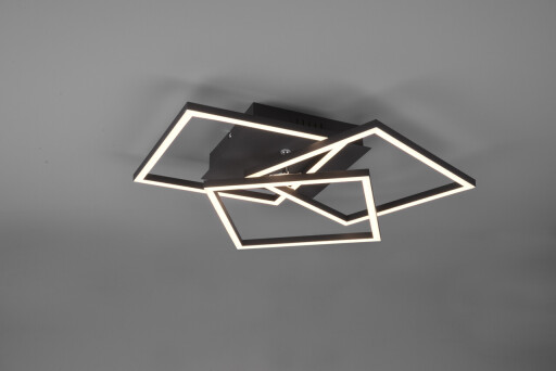 Plafoniera Mobile, RL, 39x42x10 cm, 27W, 1x SMD, metal, negru mat