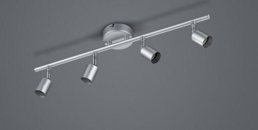 Plafoniera Paris, RL, 50x8x13.5 cm, 35W, 4x GU10, metal, argintiu