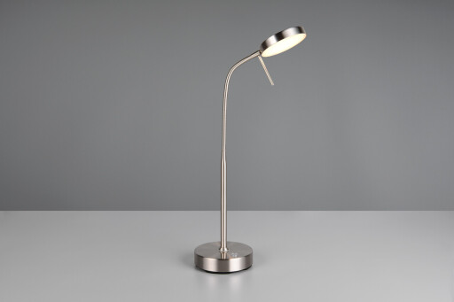 Lampa de masa Moreno, RL, 14x11x65 cm, 3W, 1x SMD, metal, nichel mat