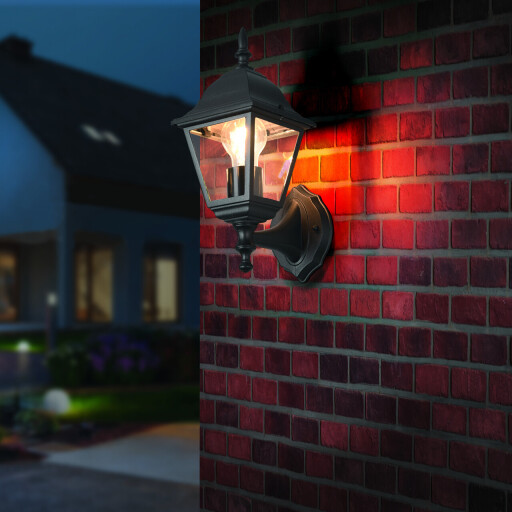 Lampa de exterior Livenza, TRIO, 19x14x34 cm, 60W, 1x E27, aluminiu, negru mat
