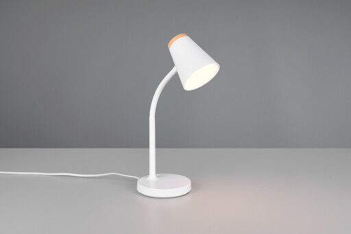 Lampa de masa Pongo, RL, 13x36 cm, 4.5W, 1x SMD, plastic, alb/natur