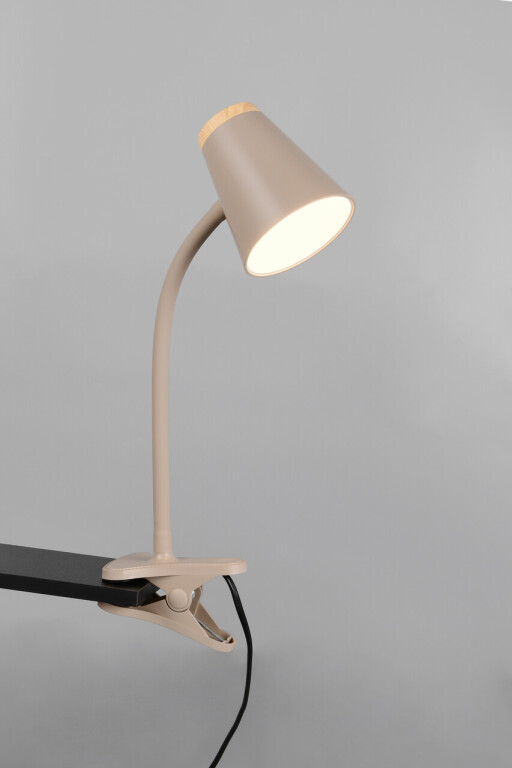 Lampa de masa Pongo, RL, 9.5x33 cm, 4.5W, 1x SMD, plastic, bej/natur