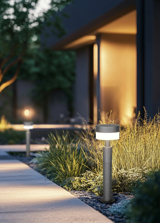 Lampadar de exterior Mackenzie, TRIO, 16.5x65 cm, 8W, 1x SMD, aluminiu, antracit
