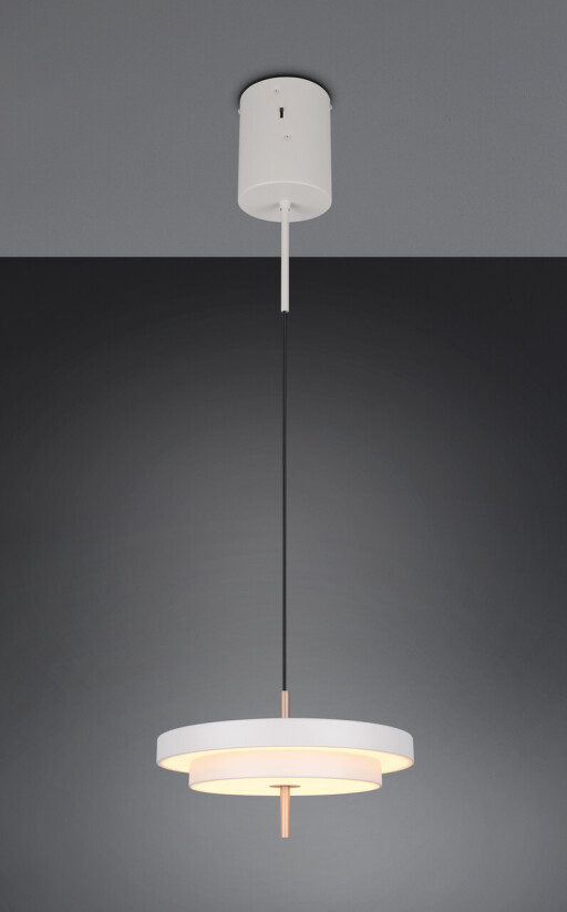 Lustra Keaton, TRIO, 40x150 cm, 34.5W, 1x SMD, metal, gri/auriu