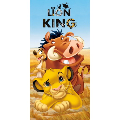 Prosop pentru copii albastru-maro din bumbac 70x140 cm Lion King – Jerry Fabrics