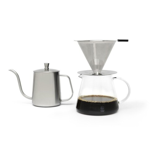 Espressor moka argintiu din oțel inoxidabil 500 ml Slow Coffee – Leopold Vienna