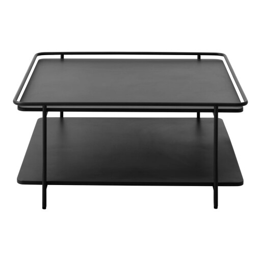 Măsuță de cafea neagră din metal 75x75 cm Yuba – Unique Furniture
