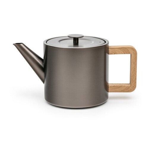 Ceainic gri cu filtru din oțel inoxidabil 1,1 l Duet Narvik – Bredemeijer