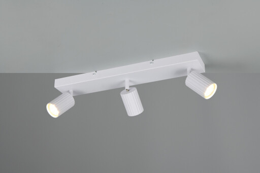 Plafoniera Soka, TRIO, 50x9x14.5 cm, 10W, 3x GU10, metal, alb mat