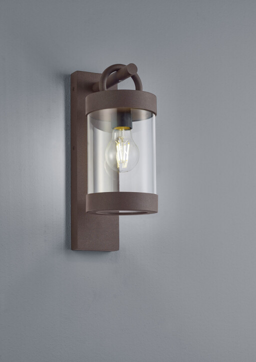 Aplica de perete pentru exterior Sambesi, TRIO, 12.5x33 cm, 28W, 1x E27, aluminiu, ruginiu
