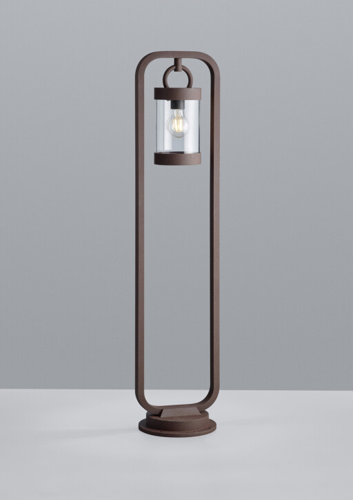 Lampadar de exterior Sambesi, TRIO, 23x21x100 cm, 28W, 1x E27, aluminiu, ruginiu