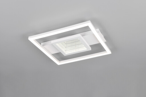 Plafoniera Wheeler, RL, 33x35x4.7 cm, 16W, 1x SMD, metal, alb mat