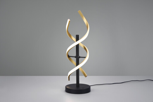 Lampa de masa Sequence, TRIO, 13.5x16x48.5 cm, 20.5W, 1x LED, aluminiu, negru/bronz mat