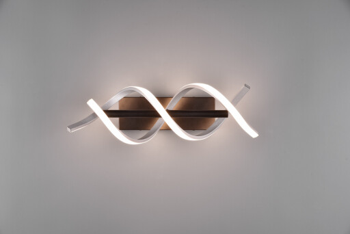 Aplica de perete Sequence, TRIO, 47x20.5x13.5 cm, 22W, 1x SMD, aluminiu, negru/argintiu lucios