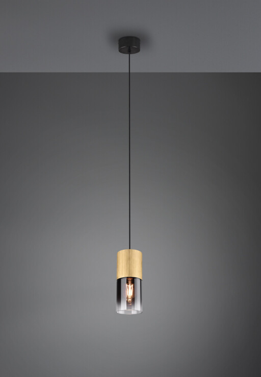 Lustra Robin, TRIO, 10x150 cm, 28W, 1x E27, metal, negru/bronz mat